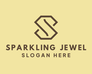 Brown Diamond Letter S logo design