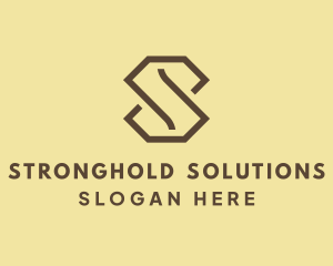 Brown Diamond Letter S logo design