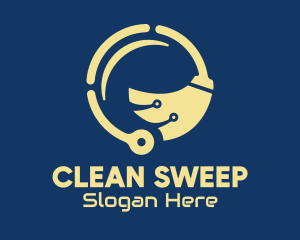 Broom Cleaning Technology  logo design