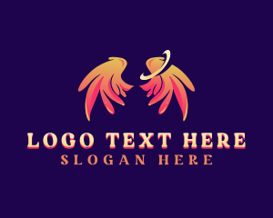 Heaven - Holy Angel Wings logo design