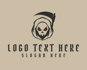 Dark - Angry Grim Reaper logo design