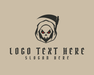 Angry - Angry Grim Reaper logo design