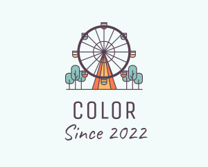 Colorful - Ferris Wheel Theme Park Rides logo design