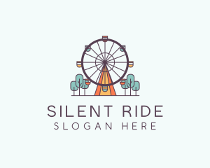 Ferris Wheel Theme Park Rides logo design