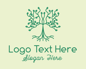 Growing - Natural Growing Seedling logo design