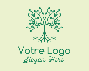 Tree Planting - Natural Growing Seedling logo design