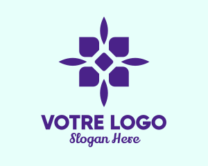 Simple Purple Flower  Logo