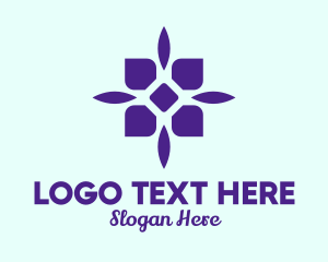 Simple Purple Flower  Logo