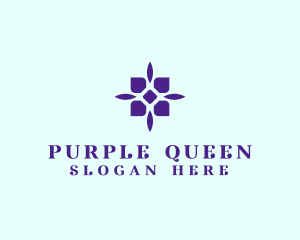 Simple Purple Flower  logo design