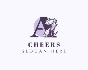 Flower Leaves Letter A Logo