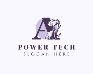 Letter A - Flower Leaves Letter A logo design