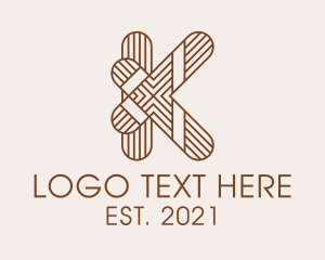 Carpenter - Brown Carpenter Letter K logo design