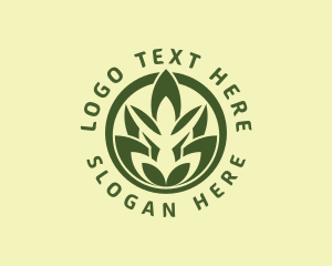 Yoga - Natural Yoga Leaves logo design