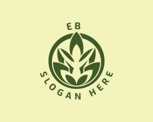 Environment - Natural Yoga Leaves logo design