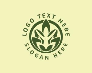 Natural Yoga Leaves Logo