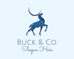 Buck - Blue Deer Astrology logo design