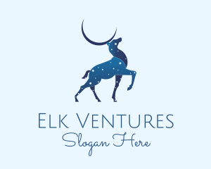 Elk - Blue Deer Astrology logo design