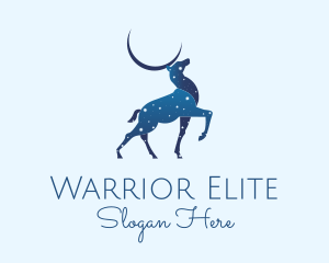 Reindeer - Blue Deer Astrology logo design