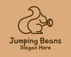 Squirrel Coffee Bean logo design