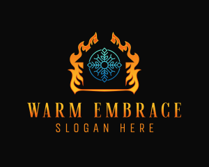 Fire Cold Ventilation logo design