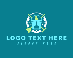 Bucket - Washing Cleaning Disinfect logo design
