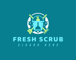 Scrub - Washing Cleaning Disinfect logo design