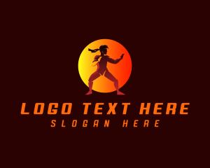 Kickboxing - Martial Arts Karate Fighter logo design