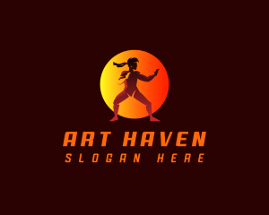 Martial Arts Karate Fighter logo design