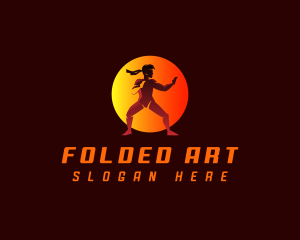 Martial Arts Karate Fighter logo design