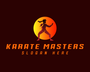 Martial Arts Karate Fighter logo design