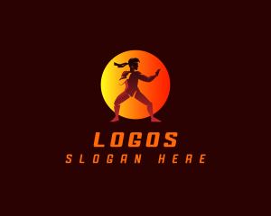 Kickboxing - Martial Arts Karate Fighter logo design