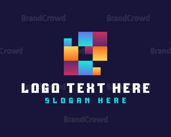 Creative Geometric Pixel Logo