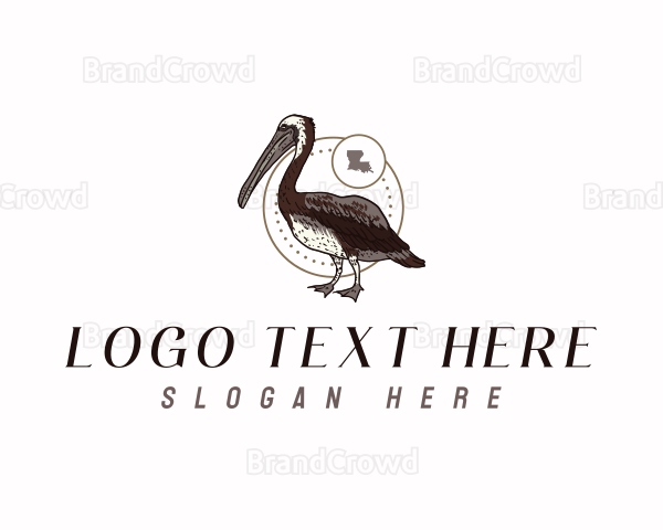 Louisiana Eastern Brown Pelican Logo