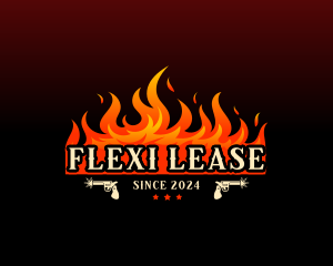 Hot Flaming Pistol logo design