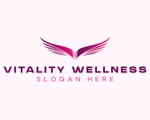 Wellness Wings Angel logo design