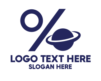 Blue Planet Percentage logo design