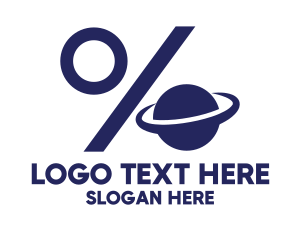 Planet - Blue Planet Percentage logo design