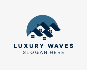 Village Wave Roofing logo design