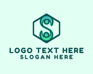 Vegan - Wellness Spa Letter S logo design