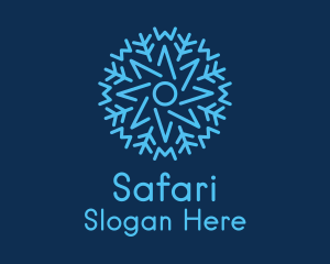 Frozen Snowflake Star Logo