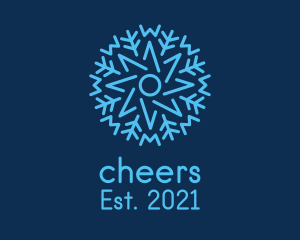 Frozen - Frozen Snowflake Star logo design