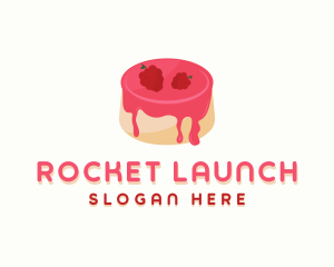 Raspberry Pudding Dessert Logo