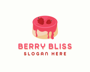 Raspberry Pudding Dessert logo design