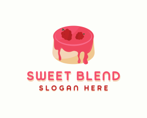 Syrup - Raspberry Pudding Dessert logo design