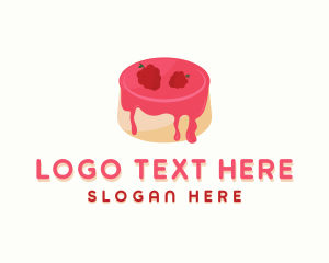 Syrup - Raspberry Pudding Dessert logo design