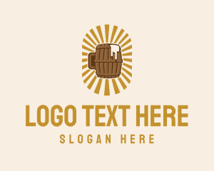 Lager - Beer Mug Barrel logo design