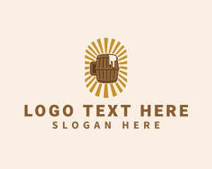 Bourbon - Beer Mug Barrel logo design