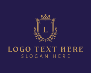 Marketing - Shield Crown Wreath logo design
