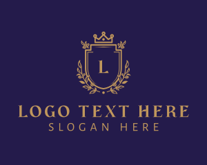 Exclusive - Shield Crown Wreath logo design