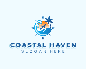 Tropical Beach Travel logo design
